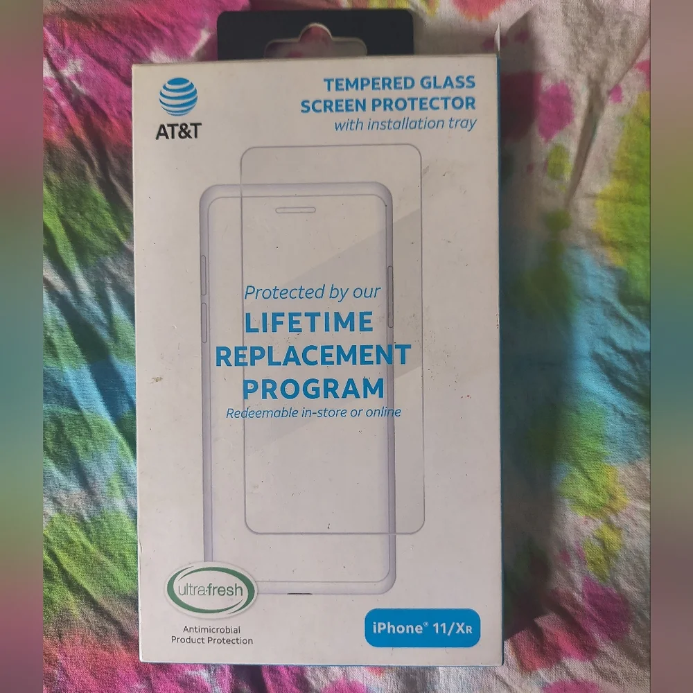 3/20$*AT&T Tempered Glass Screen Protector for iPhone 11/XR - Clear